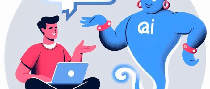 A person using English to communicate with an AI